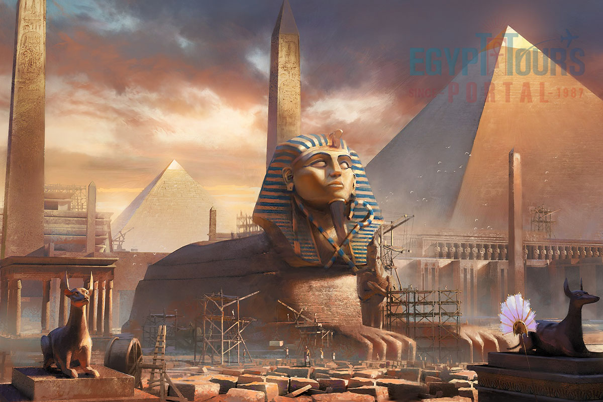 Construction du Grand Sphinx - Egypt Tours Portal.jpg