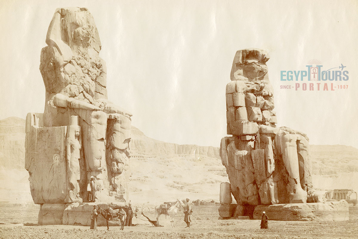 Histoire des Colosses de Memnon - Egypt Tours Portal.jpg