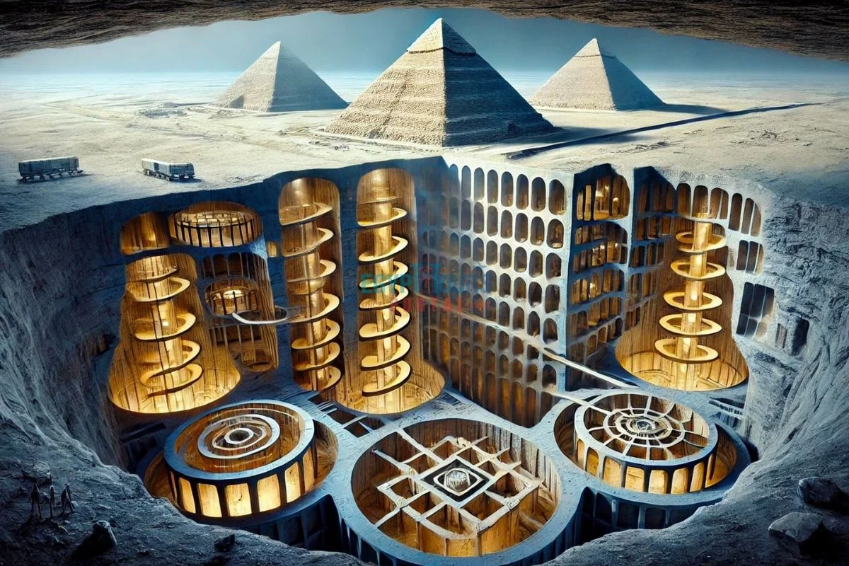 Sous le Complexe des Pyramides de Gizeh - Egypt Tours Portal.webp